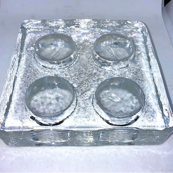 Crate & Barrel -Quattro mcm style
Thick clear glass tea light candle holder - Picture 2 of 6